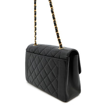 将图像加载到图库查看器中,CHANEL ★Diana ChainShoulder Bag BlackA01165 Caviar Leather Size 25