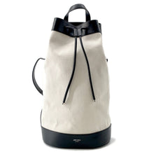 Load image into Gallery viewer, JIMMY CHOO EVAN Backpack Natural/Black222EVAN Canvas Leather