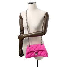 Load image into Gallery viewer, BALENCIAGA Crush 2way Quilted Bag Pink782088 Nylon Size S