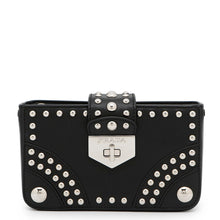 将图像加载到图库查看器中,PRADA ★Studded Pouch Black1N1843 Leather