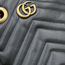Load image into Gallery viewer, GUCCI GG Marmont Quilted Mini 2WAYHandbag Black696123 Leather