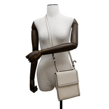 Load image into Gallery viewer, GUCCI GG-embossed messenger bag White625782 Leather