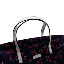 Load image into Gallery viewer, GUCCI ★Heartbeat Tote Bag Navy/Red282439 Canvas Leather