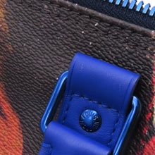 将图像加载到图库查看器中,LOUIS VUITTON Keepall Bandouliere Blue Masters collection Size 50