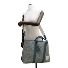 将图像加载到图库查看器中,LOUIS VUITTON Weekend tote BlueM22537 Monogram Washed Denim Size NM