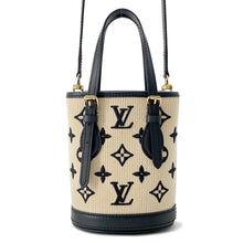 将图像加载到图库查看器中,LOUIS VUITTON ★Nano Bucket Beige/NoirM82418 Cotton Leather Size Nano
