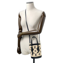 将图像加载到图库查看器中,LOUIS VUITTON Nano bucket Beige/NoirM82418 Cotton Leather Size Nano