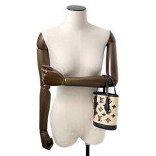 将图像加载到图库查看器中,LOUIS VUITTON ★Nano Bucket Beige/NoirM82418 Cotton Leather Size Nano