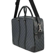 将图像加载到图库查看器中,LOUIS VUITTON Port Documan Voyajaj NoirN41123 Damier Graphite Size GM