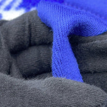 Load image into Gallery viewer, BURBERRY Check Shopper Tote Bag Blue8075132 Wool Leather