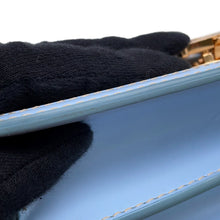 Load image into Gallery viewer, BURBERRY TB logo Shoulder Bag Beige/Light Blue Canvas Leather