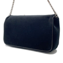 将图像加载到图库查看器中,BURBERRY Lola Bag TB Logo Crystal Bag Black Velvet Rhinestone