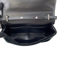 将图像加载到图库查看器中,BURBERRY ★Rola Bag TB Logo Crystal Bag Black Velvet Rhinestone