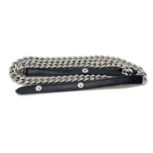 将图像加载到图库查看器中,BURBERRY ★Rola Bag TB Logo Crystal Bag Black Velvet Rhinestone