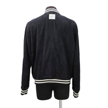 将图像加载到图库查看器中,LOUIS VUITTON Embellished Lambskin Bomber Jacket Size 46 Black1AFXEM Calf Leather Rhinestone