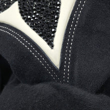 将图像加载到图库查看器中,LOUIS VUITTON Embellished Lambskin Bomber Jacket Size 46 Black1AFXEM Calf Leather Rhinestone