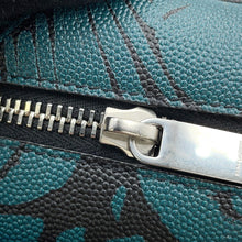 将图像加载到图库查看器中,SAINT LAURENT PARIS Botanical Pattern Clutch Bag Black/Green650125 Leather