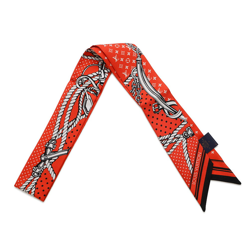 LOUIS VUITTON Scarf Sailor BandeauBB VermillionM79821 Silk 100