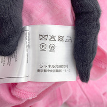 将图像加载到图库查看器中,CHANEL ★T-shirt Tweed logo CC Logo Size S PinkP74670 Cotton100%