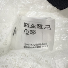 将图像加载到图库查看器中,CHANEL ★Camellia Ribbon Lace Skirt Size 36 White/BlackP77294 Cotton100% Sequins