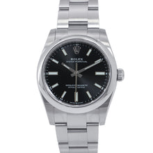 将图像加载到图库查看器中,ROLEX Oyster Perpetual 34 W34mm Stainless Steel Bright Black Dial124200