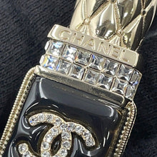 Load image into Gallery viewer, CHANEL Lipstick Brooch Black/PinkAB7677 Metal Rhinestone
