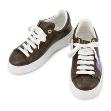 Load image into Gallery viewer, LOUIS VUITTON Yayoi Kusama Collaboration Time Out Sneakers Pumpkin Brown Monogram Size 35H