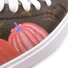 Load image into Gallery viewer, LOUIS VUITTON ★Yayoi Kusama Collaboration Time Out Sneakers Pumpkin Brown Monogram Size 35 1/2