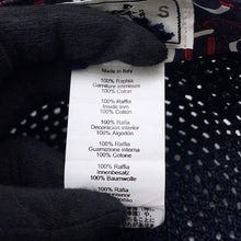 Load image into Gallery viewer, HERMES Side Serie Button Cap Size 58 Navy Raffia