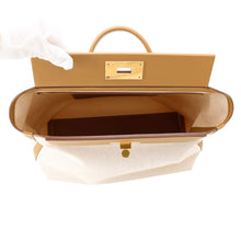 Load image into Gallery viewer, HERMES 24/24 Sac Van Quatre Sesame/Ecru Toile H Swift Leather Size 35