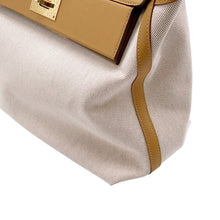 Load image into Gallery viewer, HERMES 24/24 Sac Van Quatre Sesame/Ecru Toile H Swift Leather Size 35