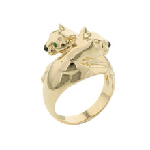 将图像加载到图库查看器中,CARTIER PANTHERE Kozari Ring Size 54/#14 18K Yellow Gold