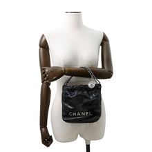 Load image into Gallery viewer, CHANEL CHANEL22 ChainShoulder Bag BlackAS3980 Shiny Calf Leather Size Mini
