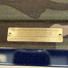 Load image into Gallery viewer, GLOBE TROTTER Safari Carry Case Ivory/Navy Vulcanized Fiber Leather