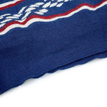 Load image into Gallery viewer, HERMES Kanoe H Short Sleeve Knit Size 34 Blue Cashmere48% Silk48% Nylon3%Polyurethane1%