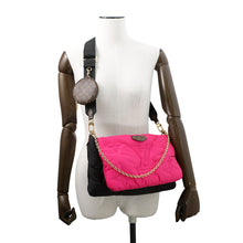 Load image into Gallery viewer, LOUIS VUITTON Maxi Multi-Pochette Accessoires Noir/FuchsiaM58980 Recycled Nylon Monogram