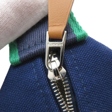 Load image into Gallery viewer, HERMES Brid a Black Navy/Green Canvas Size PM