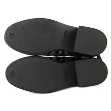 Load image into Gallery viewer, CHANEL short boots Black/WhiteG33823 Tweed Faux Pearl Size 38