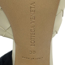 Load image into Gallery viewer, Bottega Veneta Blink Intrecciato Mules Sea salt796455 Lambskin Size 38