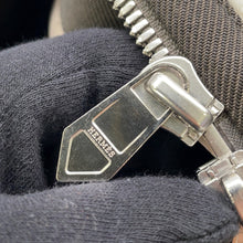 将图像加载到图库查看器中,HERMES Mouton Boa Zip-Up Jacket Size 46 Ivory/Khaki Polyamide Cotton