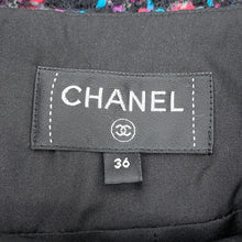 Load image into Gallery viewer, CHANEL CC LogoButton TweedSkirt Size 36 Black/Pink/MulticolorP73672 Wool 79% Nylon17% Polyester4% Rhinestone
