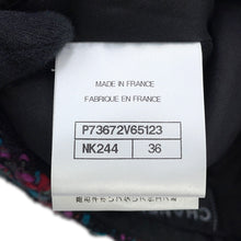 Load image into Gallery viewer, CHANEL CC LogoButton TweedSkirt Size 36 Black/Pink/MulticolorP73672 Wool 79% Nylon17% Polyester4% Rhinestone