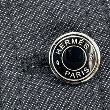 将图像加载到图库查看器中,HERMES Denim sleeveless dress with Serie buttons Size 36 Black Denim