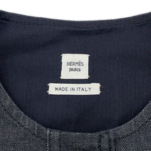 将图像加载到图库查看器中,HERMES Denim sleeveless dress with Serie buttons Size 36 Black Denim
