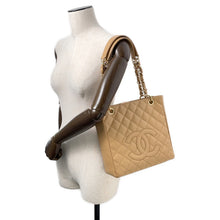 将图像加载到图库查看器中,CHANEL PST ChainTote Bag BeigeA50994 Caviar Leather