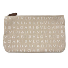 将图像加载到图库查看器中,BVLGARI Logomania Tote Beige/Brown Canvas Leather