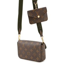 将图像加载到图库查看器中,LOUIS VUITTON ★Murti Felicie Pochette GreenM80091 Monogram