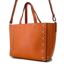 将图像加载到图库查看器中,JIMMY CHOO Pegasi 2WAY Bag Orange Leather Size S