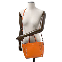 将图像加载到图库查看器中,JIMMY CHOO Pegasi 2WAY Bag Orange Leather Size S