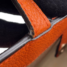 将图像加载到图库查看器中,JIMMY CHOO Pegasi 2WAY Bag Orange Leather Size S